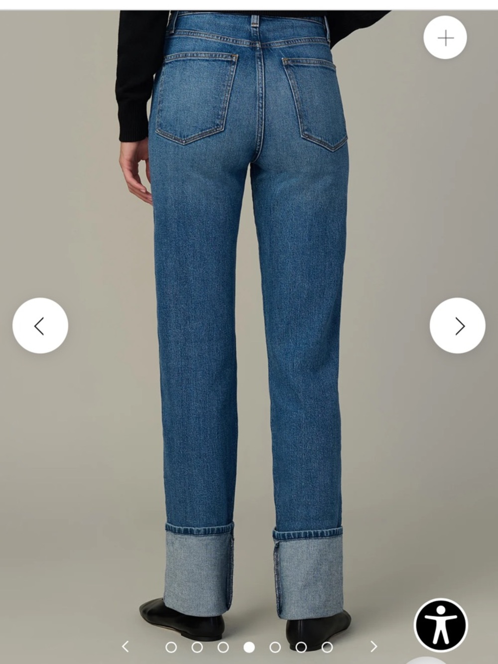 Joe’s Jeans The Margot Cuffed Jeans High Rise Straight Leg Size 25 - Picture 4 of 11